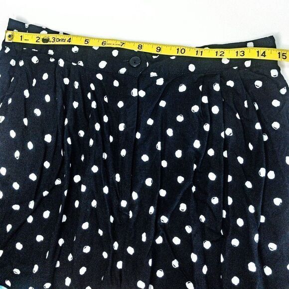 VTG TR Bentley Black & White Polka Dot Culotte Walking Shorts Sz 12/14 - Picture 8 of 10